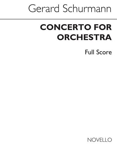 G. Schurmann: Concerto For Orchestra, Sinfo (Bu)