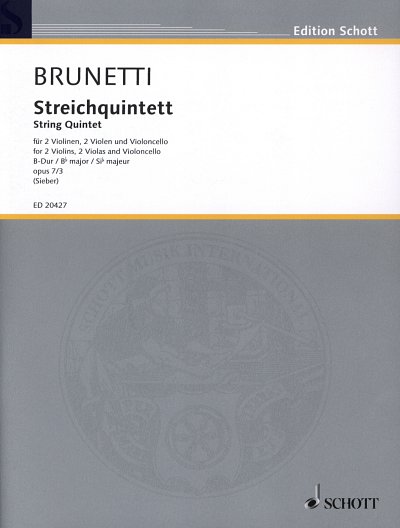 G. Brunetti: Streichquintett B-Dur op. 7/3 , 5Str (Pa+St)