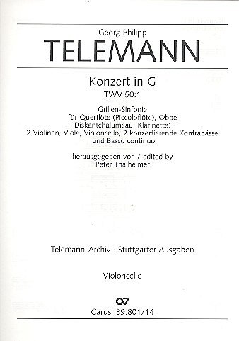 G.P. Telemann: Grillen-Symphonie TWV 50:1; Konzert in G / Ei