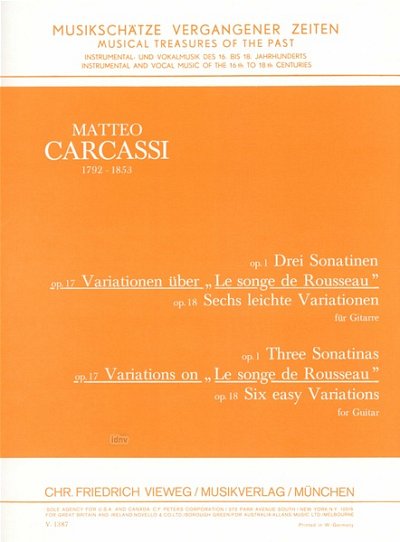 M. Carcassi: Variationen Op 17 Ueber Le Songe De Rousseau