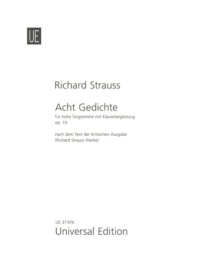 R. Strauss: Acht Gedichte op. 10 TrV 141, GesKlav