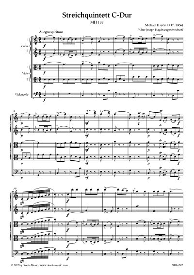 DL: M. Haydn: Streichquintett C-Dur, 5Str