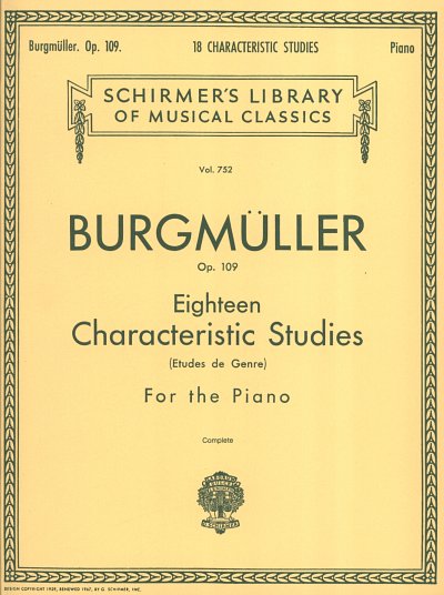 F. Burgmüller: 18 Characteristic Studies, Op. 109, Klav