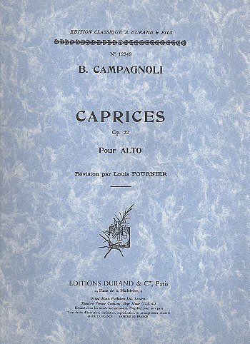 B. Campagnoli: Caprices Op 22 Alto (Part.)