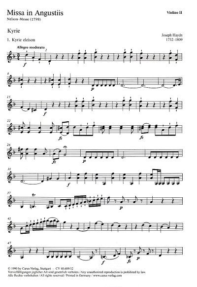 J. Haydn: Missa in Angustiis in d, GesGchOrchOr (Vl2)