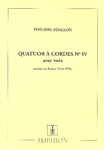 Quatuor A Cordes Et Voix N 4 Partition, 2VlVaVc (Part.)