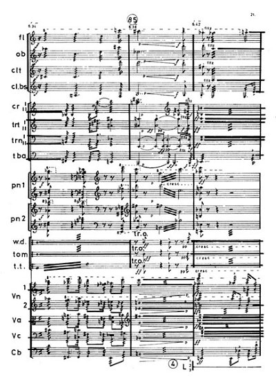T. Antoniou: Op Ouverture für Orchester und Tonband (d (Stp)