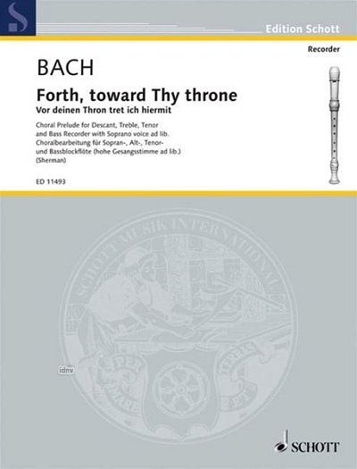 J.S. Bach: Vor Deinen Thron BWV 668  (Pa+St)