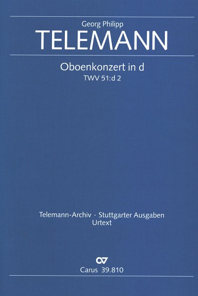 G.P. Telemann: Konzert fuer Oboe in d TWV 51:d2 / Partitur
