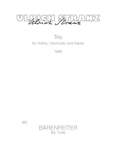 U. Stranz: Trio für Violine, Violoncello un, VlVcKlv (3Sppa)