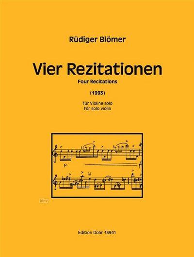 R. Blömer: Vier Rezitationen, Viol (Part.)