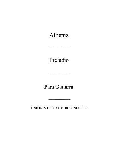 I. Albéniz: Preludio From Espana, Git