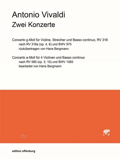 A. Vivaldi: Zwei Concerti (Part.)