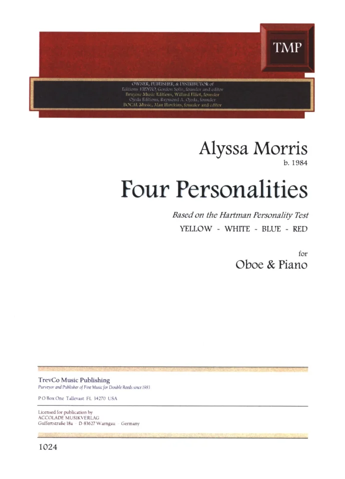 A. Morris: Four Personalities, ObKlav (KlavpaSt) (0)
