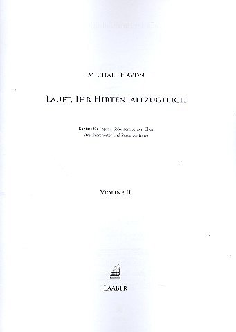 M. Haydn: Lauft Ihr Hirten Allzugleich (Vl1)