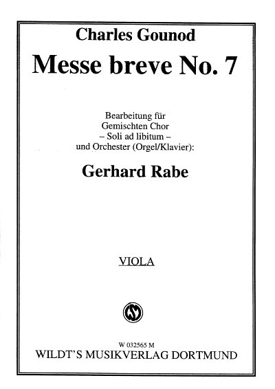AQ: C. Gounod: Messe Breve 7 C-Dur, GchOrch (Vla) (B-Ware)