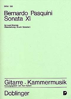 Pasquini Bernard: Sonate 11 A-Moll Gitarre Kammermusik