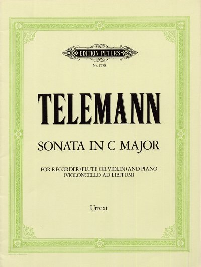 G.P. Telemann: Sonate C-Dur TWV 41: C2, BflBc (KlavpaSt)