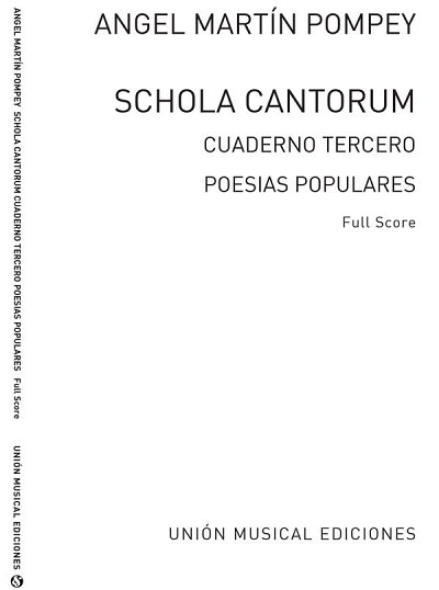 Martin Pompey: Schola Cantorum Vol.3, GchKlav (Part.)