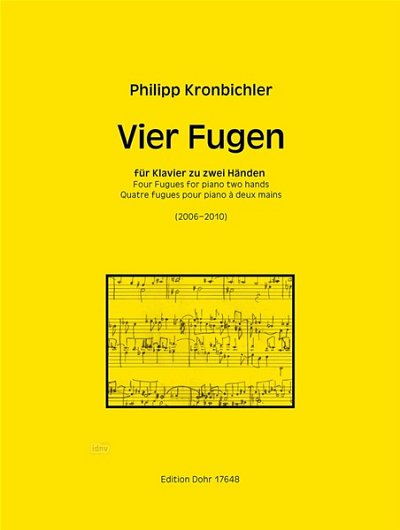 K. Philipp: Vier Fugen, Klav (Part.)