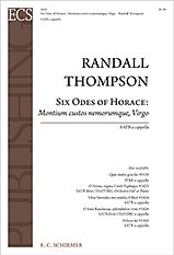 R. Thompson: 6 Odes of Horace: Montium custos nemorumque, Virgo
