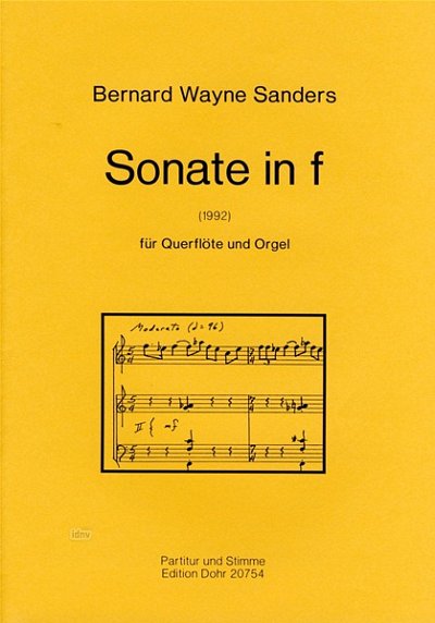 B.W. Sanders: Sonate in F, FlOrg (PaSt)