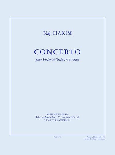 N. Hakim: Concerto for Violin, Viol