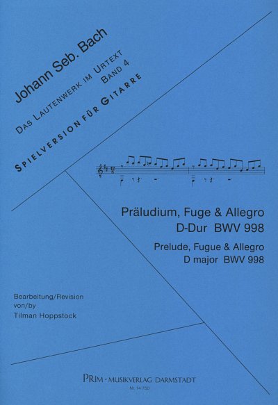 AQ: J.S. Bach: Praeludium, Fuge + Allegro BWV 998 D (B-Ware)