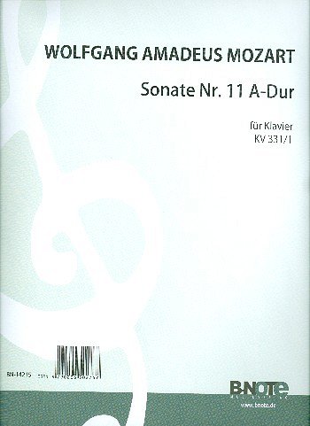 W.A. Mozart: Klaviersonate A-Dur KV 331/1, Klav