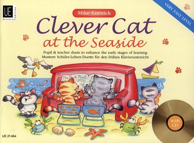 M. Cornick: Clever Cat at the Seaside, Klav(4hd) (+CD)