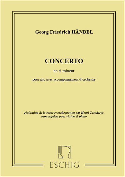 G.F. Händel: Concerto, VlKlav (Part.)