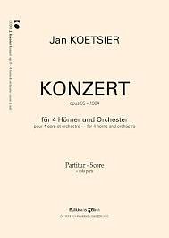 J. Koetsier: Konzert für 4 Hörner und Orch, 4HrnOrch (Part.)