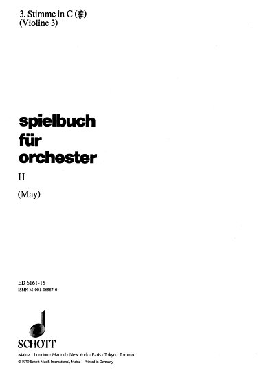 Spielbuch für Orchester Band 2, Orch
