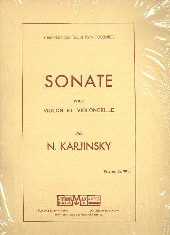 N. Karjinsky: Sonate Violon-Vlc  (Part.)