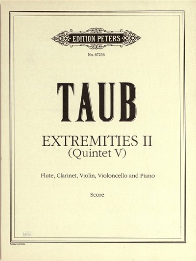 Taub Bruce J.: Extremities II (Quintet V) (1982)