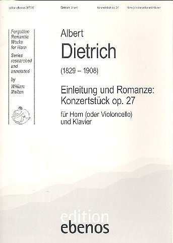 Dietrich Albert: Konzertstueck Op 27 (Einleitung + Romanze)