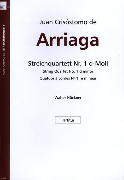 J.C. de Arriaga: Streichquartett Nr. 1 d-Mo, 2VlVaVc (Part.)