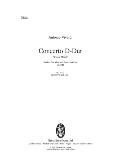 DL: A. Vivaldi: Concerto D-Dur, VlStrBc (Vla)