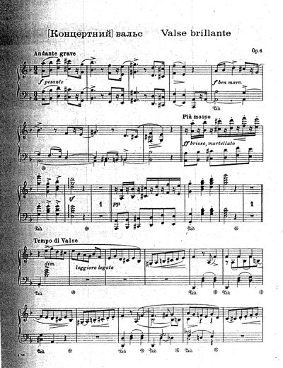 M. Lyssenko: Valse brillante Nr. 2 op. 6, Klav