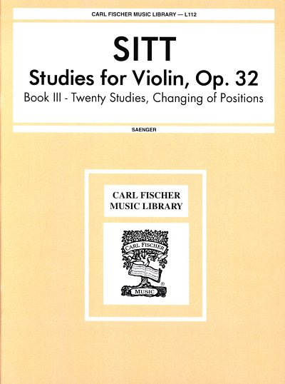 H. Sitt: Studies for Violin, Viol