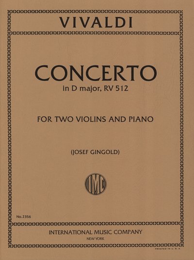 A. Vivaldi: Concerto In Re Fi N. 41 (Bu)