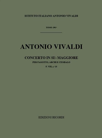 Concerto per Fagotto, Archi e BC in Sib Rv 503 (Part.)