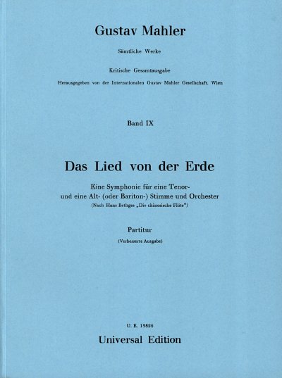 G. Mahler: Das Lied von der Erde Band 9