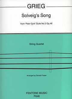 E. Grieg: Solveig's Song from 'Peer Gynt', 2VlVaVc (Pa+St)
