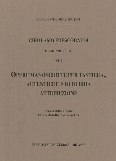 G. Frescobaldi: Opere Manoscritte per, Klav/KeyG;Ge (PaStCD)
