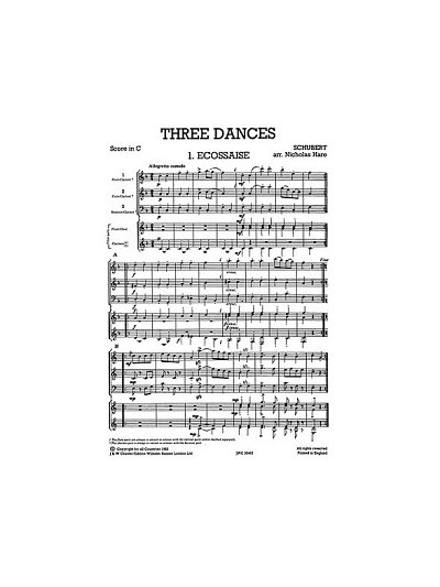 F. Schubert: Drei Taenze, Varblas (Pa+St)