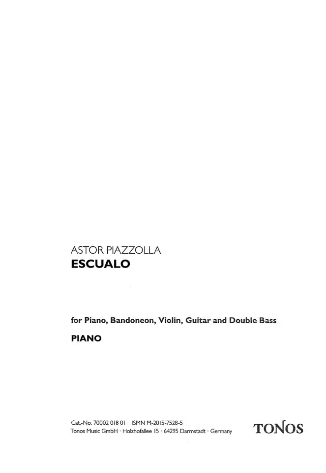 A. Piazzolla: Escualo, Bandquint (OStsatz) (0)