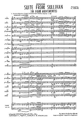 A.S. Sullivan: Suite From Sullivan Cox-ife, Sinfo (Pa+St)