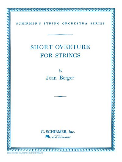 Short Overture for Strings, Sinfo (Pa+St)