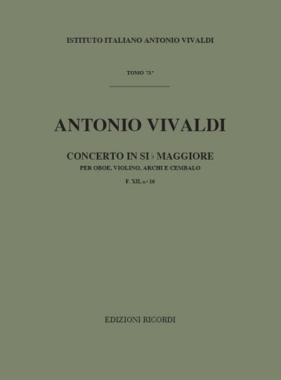 Concerto Per Strumenti Diversi, Archi E B.C.:  (Part.)